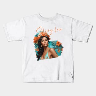 sliving beautiful woman Kids T-Shirt